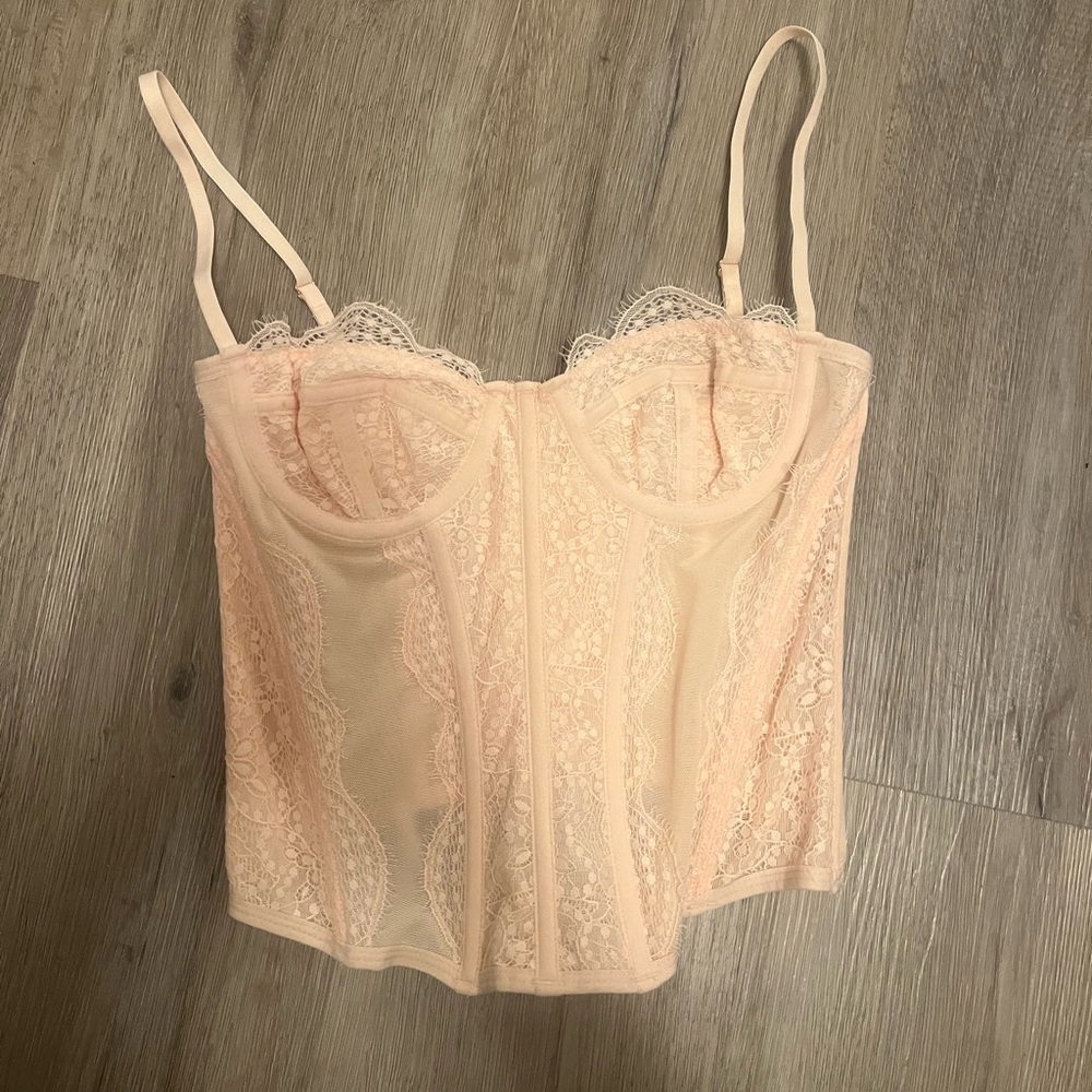Urban Outfitters Out From Under Corset Baby Pink Top